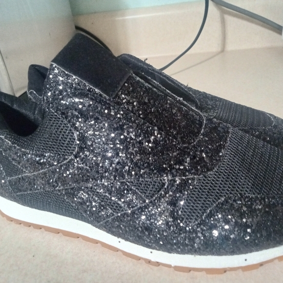 Black glitter Women's Tennis Shoes *NEW* - Picture 3 of 4